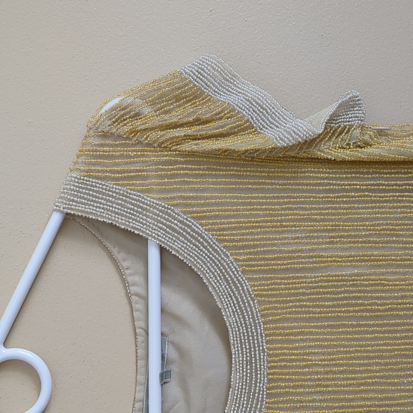 XS Dallin Chase Yellow Heavily Beaded Top Scalloped - Picture 4 of 17